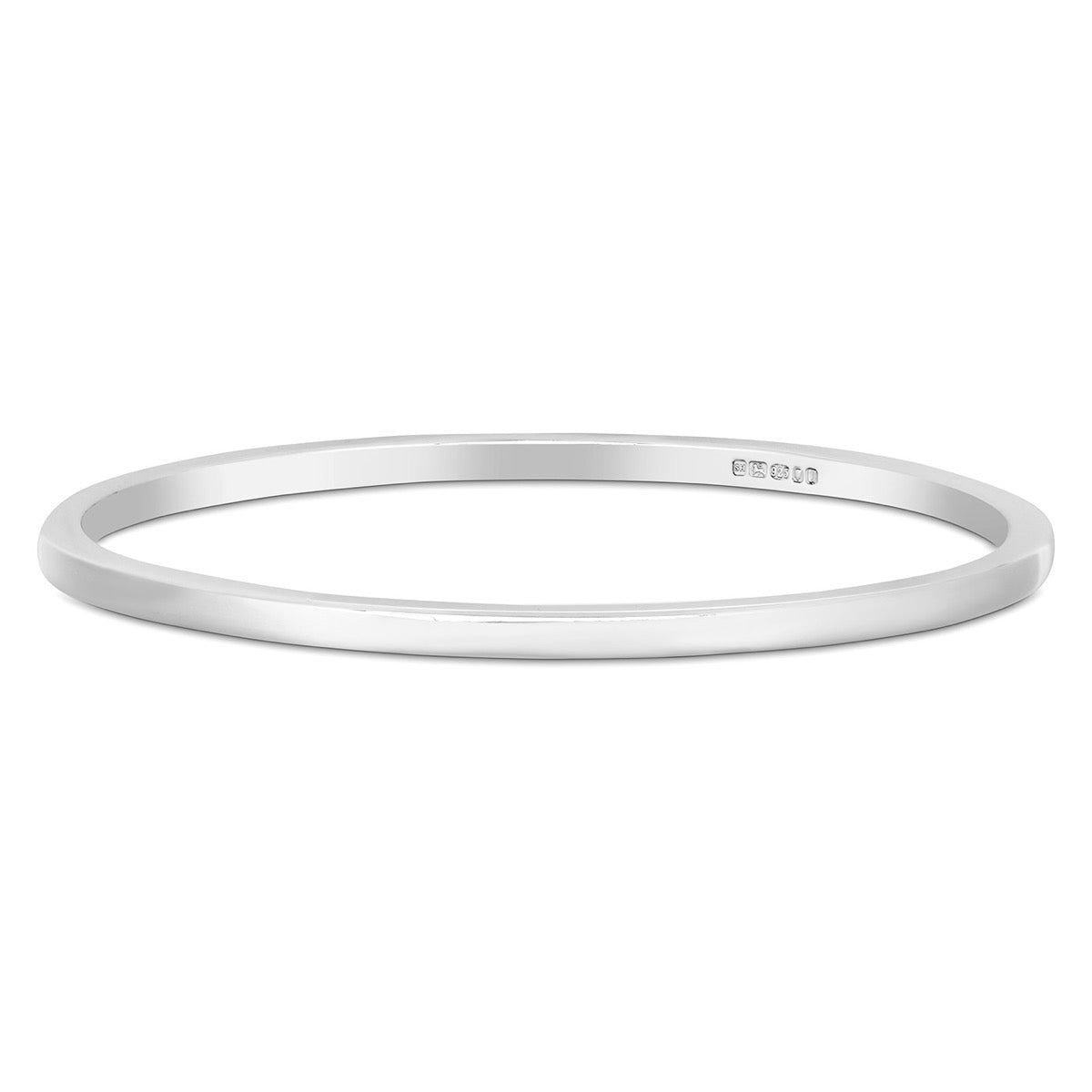 Oval on sale silver bangle