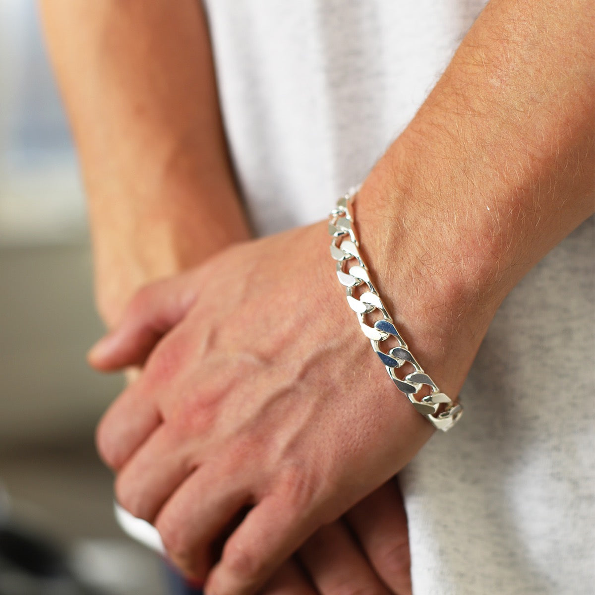 Mens Chain Bracelet Stainless Steel Silver Mens Bracelet 5 - Etsy | Armband  voor mannen, Gegraveerde sieraden, Zilveren armbanden
