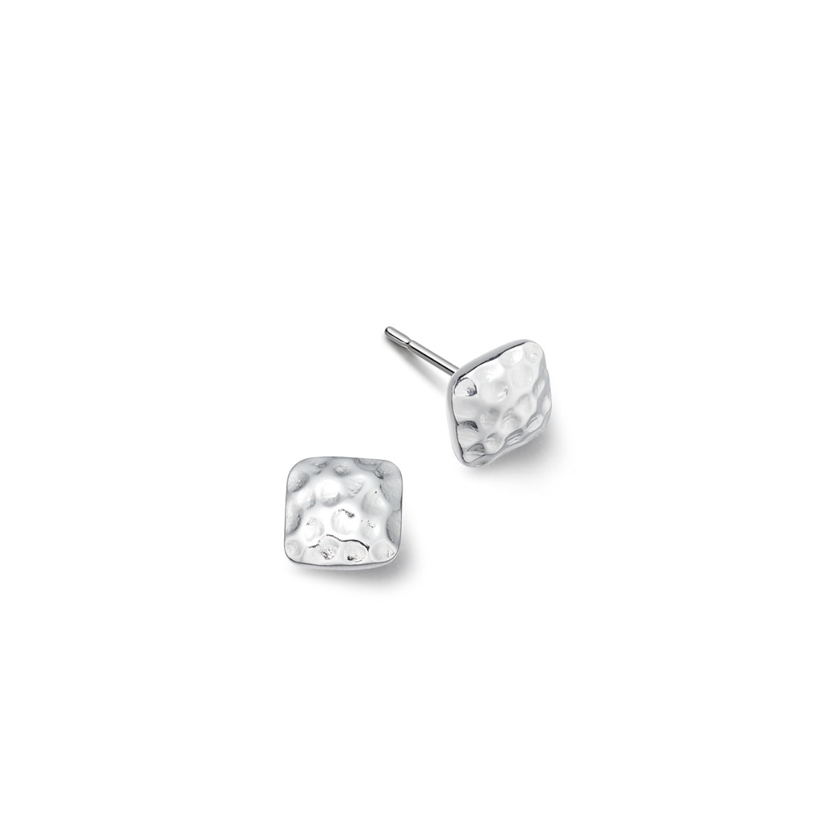 Silver square deals stud earrings