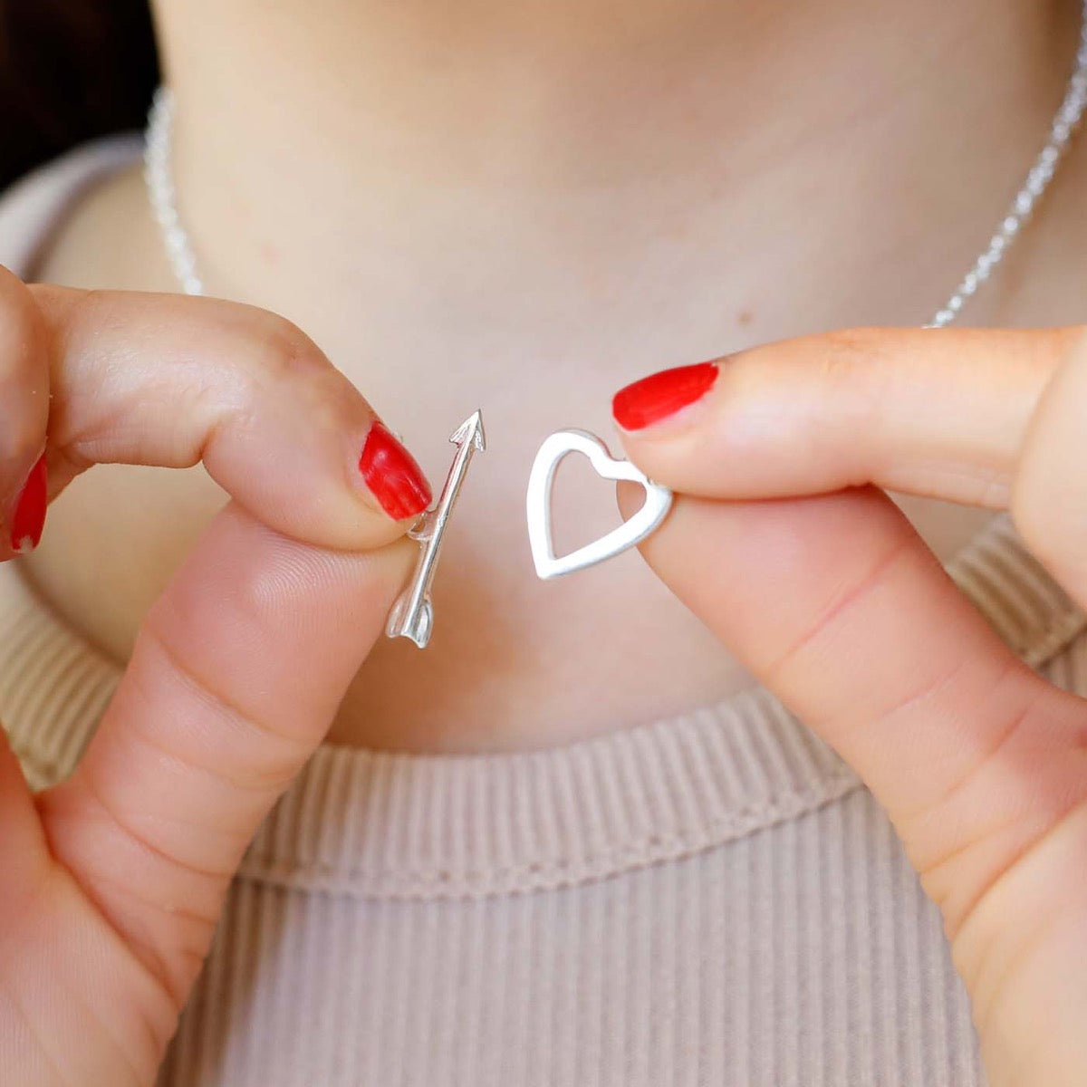 Heart with sale arrow necklace