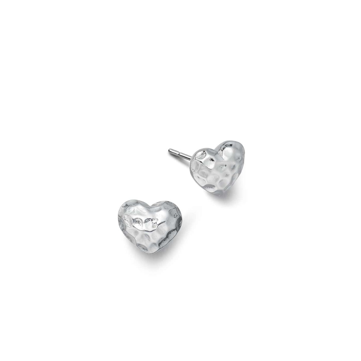 Hammered on sale heart earrings