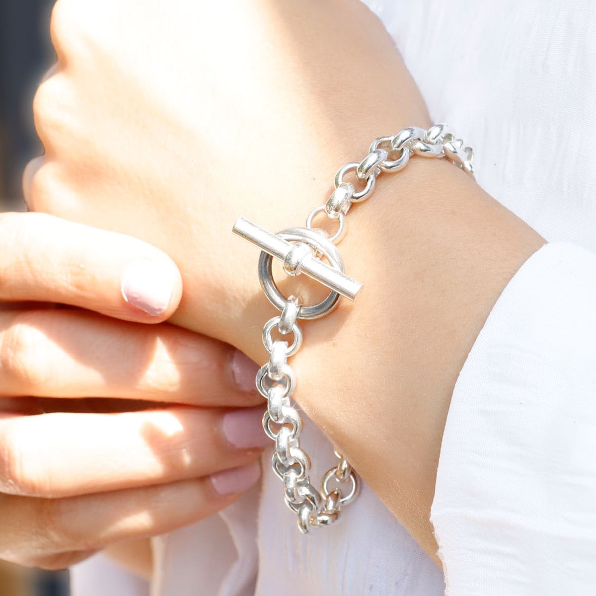 Belcher bracelet on sale womens silver