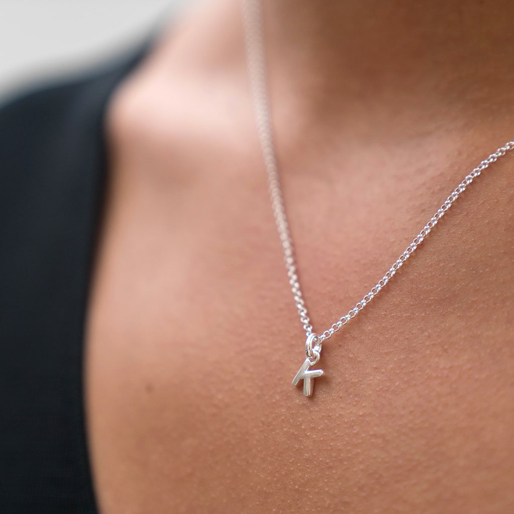 Buy Letter K Necklace/ Personalized Jewelry/ Sliver Plated Necklace, Initial  K Necklace, Personalized K Letter Pendent, Letter K Alphabet UK Online in  India - Etsy