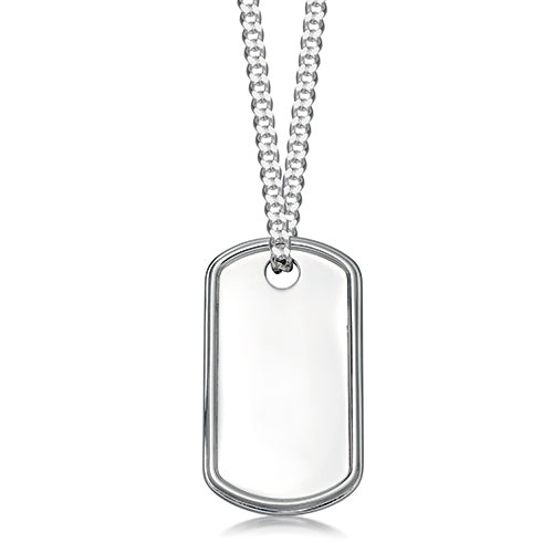 Silver Dog Tag Pendant, Engraved Dog Tag Necklace, Custom Medical Alert  Necklace for Men, Custom Dog Tags Military Pendant With Ball Chain - Etsy