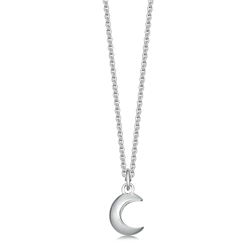 Sterling Silver Moon Necklace Pendant | Hersey & Son Silversmiths